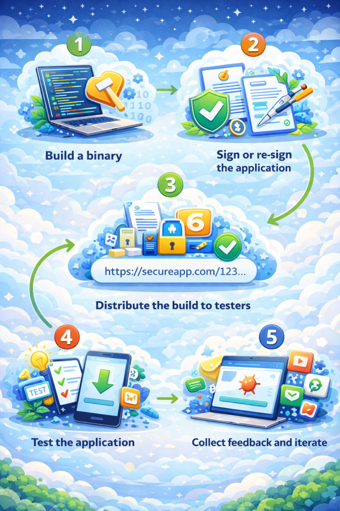 App distribution flow diagram
